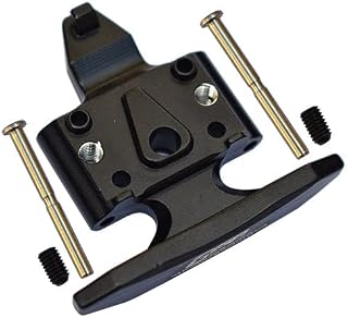 GPM For Losi 1/18 Mini-T 2.0 2WD Stadium Truck Upgrade Parts Aluminum Front Bumper with D-Rings + Aluminum Front Skid Plate - 5Pc Set Black