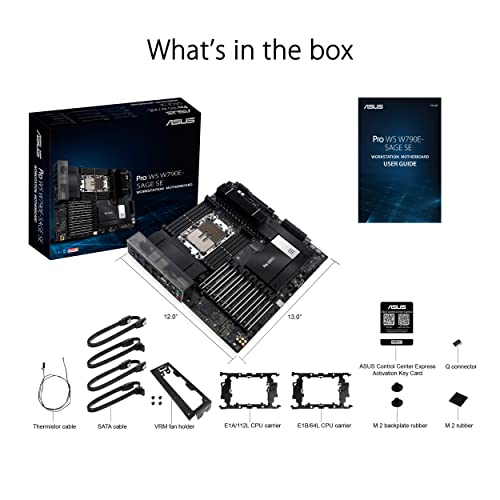 ASUS Pro WS W790 SAGE SE Intel LGA 4677 CEB Motherboard,PCIe 5.0, 7 xPCIe 5.0 x16 Slots,DDR5 R-DIMM, 2x10G BMC LAN, LAN Server-Grade Remote Management,Front and Rear USB 3.2 Gen 2x2 Type-C,ACCE by Asus - Image 6