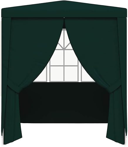 Vista 104 de vidaXL Tienda de campaña profesional para fiestas de 13.1 x 13.1 pies, toldo resistente a la intemperie con paredes laterales, polietileno Azul