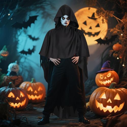 Capa con capucha para Halloween que soluciona disfraces de última hora 2
