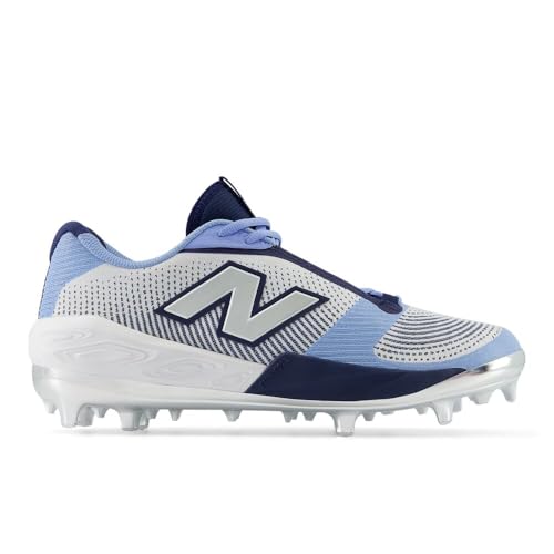 New Balance New Balance Men's FuelCell Comp V4 Baseball Shoe, Sky Blue/White/Team Navy, 13 M