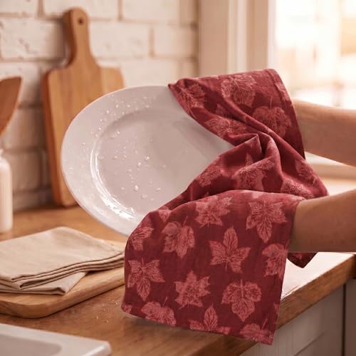 Urban Villa KitchenTowels Cotton DishTowels 20”x30”(Set of 6) Harvest Leaf by Urban Villa - Used condition - Image 7