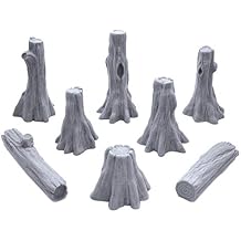 EnderToys Swamp Tree Trunks & Logs - DND Terrain - Tabletop RPG Scenery and Wargame Terrain for 28mm Miniatures