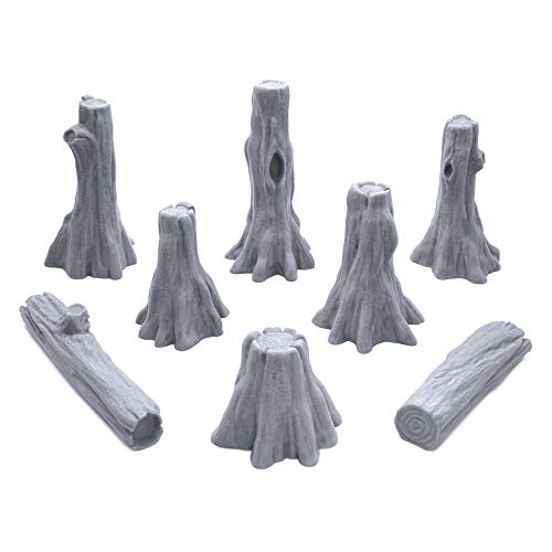 EnderToys Swamp Tree Trunks & Logs - DND Terrain - Tabletop RPG Scenery and Wargame Terrain for 28mm Miniatures