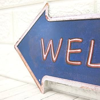 インテリア 看板 アメリカン雑貨 サインプレート ブリキ看板 矢印 トロピカル