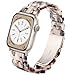Pleixiu Compatible With Apple Watch Band 38mm 40mm 41mm 42mm 44mm 45mm 49mm Lightweight Resin For iwatch Ultra Series 8 7 SE 6 5 4 3 2 1 Apple Watch Bands for Women Men (Oval Tortoise Stone Flower)