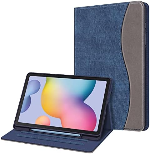 FINTIE Case for Samsung Galaxy Tab S6 Lite 10.4 Inch 2022/2020 (Model SM-P610/P613/P615/P619) with S Pen Holder, Multi-Angle Viewing Folio Stand Cover with Pocket, Auto Wake/Sleep, Ocean Marble