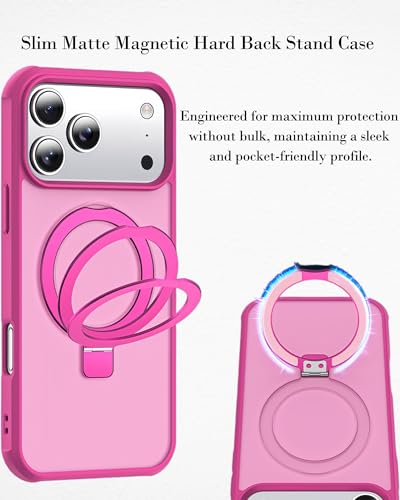 Coque iPhone 17 Pro fuchsia antichoc militaire pour éviter les bris d'écran