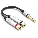 Adapter Wtyk Duży Jack 6.3 Stereo 2x Mono Vitalco