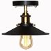 Produktbild Umbrella Deckenleuchte Semi Flush Mount Leuchte Retro Industry Single Kopf Little Black Rock Deckenleuchte Edison Vintage Barn Light (Schwarz)