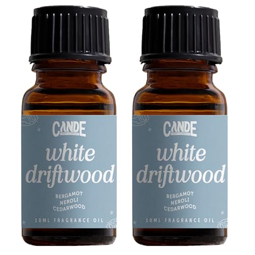 Image of CANDECraftCo Premium Fragrance Oil - Diffuser Oils Fragrances Scented for Home, Candle Soap Making Supplies, Aromatherapy Blends for House (0.34 Fl Oz) (2-Pack, White Driftwood)