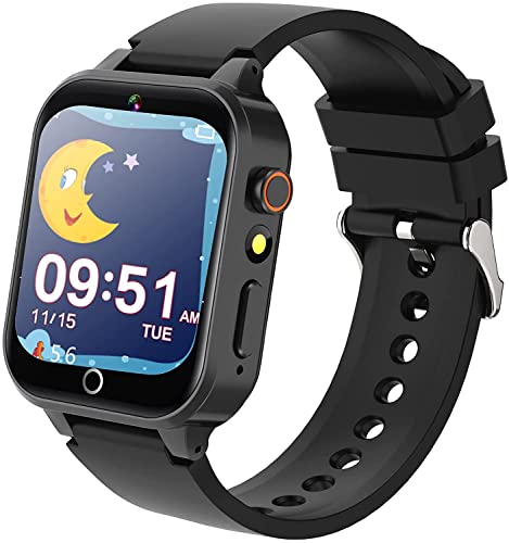 AOYMJRS Kids Smart Watch with 26 Puzzle Games Camera Video Music Player Tracking Pedometer Flashlight 12/24 hr Educational Toys, Gifts for Kids Ages 3+Year Olds (Black