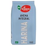El Granero Integral - Harina Ecológica de Avena - 1000 g - Contribuye a Mejorar el Tránsito Intestinal - Favorece el Desarrollo Muscular - Indicada para Elaborar Galletas o Pan