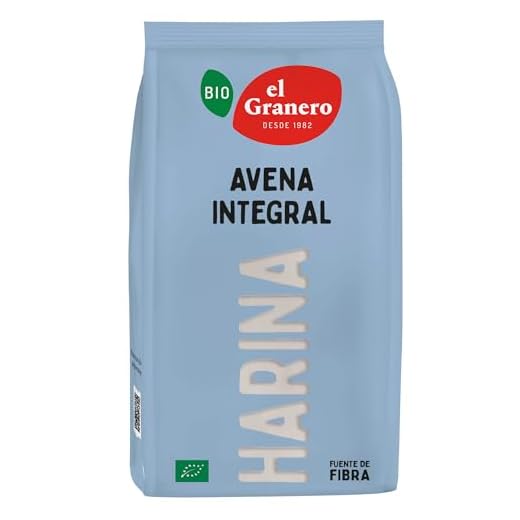 El Granero Integral - Harina Ecológica de Avena Integral - 500 g - Contribuye a Mejorar el Tránsito Intestinal - Favorece el Desarrollo Muscular - Indicada para Elaborar Galletas o Pan