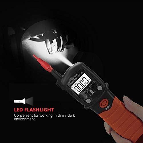 AOPUTTRIVER AP-38B Digital Multimeter Pen Type Multimeter,AC/DC Voltage Meter Resistance Tester 2000 Counts for Measuring Voltmeter Resistance Diode Tester with Data Hold,Backlight and Flashlight.