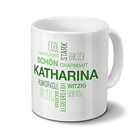 Personalisiert: Tasse Mit Namen Petra & Positiven Eigenschaften, 325 Ml, Spülmaschinenfest