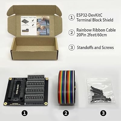 ELECTROCOOKIE ESP32 Terminal Block Shield Kit ، متوافق مع ESP32-DevKitC ، وحدة PCB لتوسيع موصل الربيع البسيط