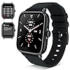 Smartwatch mit Telefonfunktion Herren Damen,1.7″ Touchscreen Uhren Fitness Tracker mit Whatsapp Funktion, Fitnessuhr Sportuhr Schrittzähler iOS Android, Geburtstag Weihnachten Geschenk, Watch Schwarz