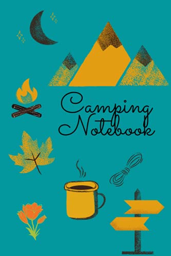 Notebook: Retro Styled Colourful Blank Lined Camping Notebook and Journal