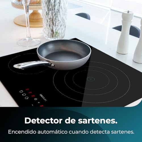 Miniatura 9 de Cecotec Placa De Vitrocerámica 3 Fuegos Bolero Squad V 3001 Potencia Máximo 5700w Con 9 Niveles De Potencia, Control Táctil, Programable, Detector De Sartenes, Diámetro 16-20-30cm