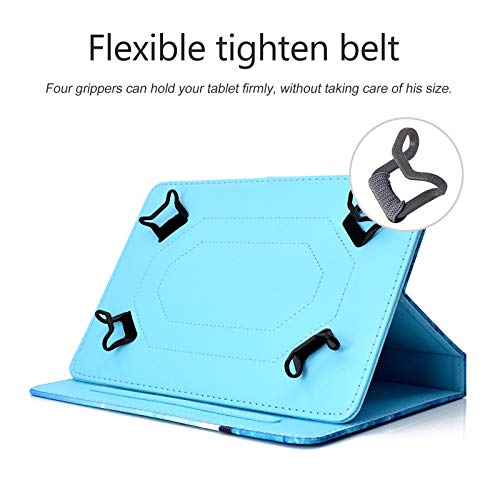Universal Folio Case For 7 Inch Tablet, Cookk Pu Leather Multi-Angle Stand Magnetic Cover With Card Holder For 6.5" To 7.5" Tablet, Ect, Lion #TOP4
