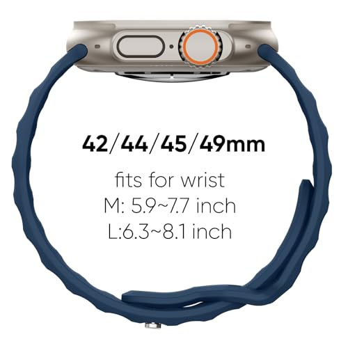 Image of Sport Bands 6-Pack Compatible with Apple Watch Ultra 3 /2 Band 49mm 46mm 45mm 44mm 42mm, Wide Soft Silicone Wristbands Waterproof Strap Men for iWatch Series 11 10 9 8 7 6 5 4 3 SE Ultra