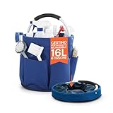Avilia - Secchio 16 Litri Pieghevole, Organizer 6 Tasche Esterne Porta Detersivi, Cesto Salvaspazio Impermeabile, Pulizie Casa, Lavaggio Auto e Campeggio, Compatto e Robusto