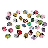 BaoQiu 36Pcs Nylon Sewing Buttons Assorted Colors 2/3 Inch 17mm Plastic Buttons for Arts & Crafts De