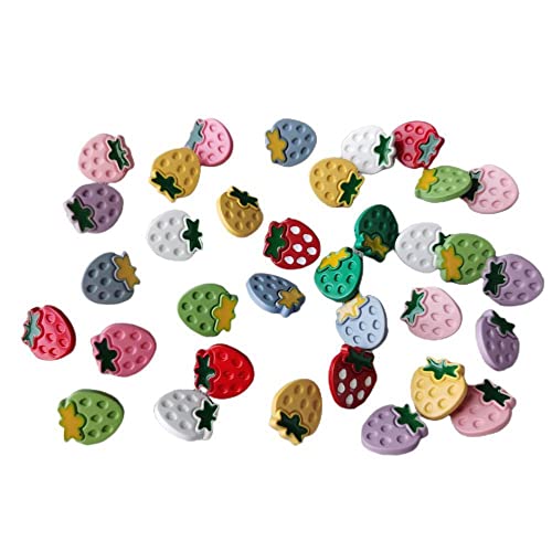 Baoqiu 36Pcs Nylon Sewing Buttons Assorted Colors 2/3 Inch 17Mm Plastic Buttons For Arts & Crafts Decoration Collections One Hole Sewing Craft Strawberry Buttons Favorite Findings Basic Buttons #TOP6