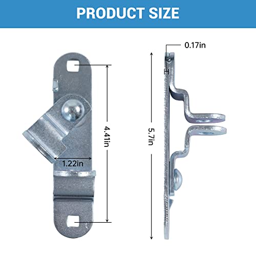 Image of Cargo Trailer Door Hasp Bar Lock Handle Keeper (Pack of 2)