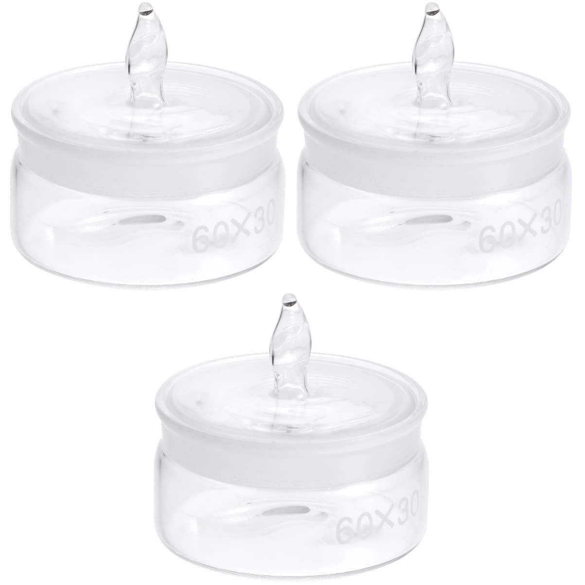 Weegfles – 60x30 Mm – Glazen Laboratoriumfles – Met Matte Dop – Voor Chemische Stoffen & Vloeistoffen – Brede Opening