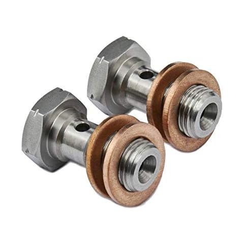 Perno banjo de acero inoxidable PrecisionGeek M10 x 1,00, L-20mm, 2pz Cover