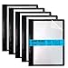 Ultra Durable Clear Front Report Covers, 25 Per Box, Letter Size, Black, Poly Back Cover, with Fasteners, Lay Flat, by Better Office Products, Box of 25