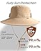 FURTALK Sun Hats for Men Fishing Hat UPF 80+ Foldable Wide Brim Outdoor Hiking Beach Summer Hats Khaki