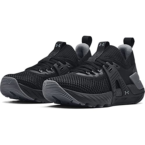Under Armour Women's Project Rock 4 Training Shoe (Black/Pitch Gray, Us_Footwear_Size_System, Adult, Women, Numeric, Medium, Numeric_7_Point_5) #TOP2
