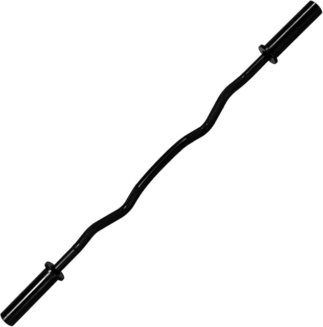 Olympic EZ Curl Bar - Muscle Work Fitness - Free weights barbell, Strength training equipment, weightlifting