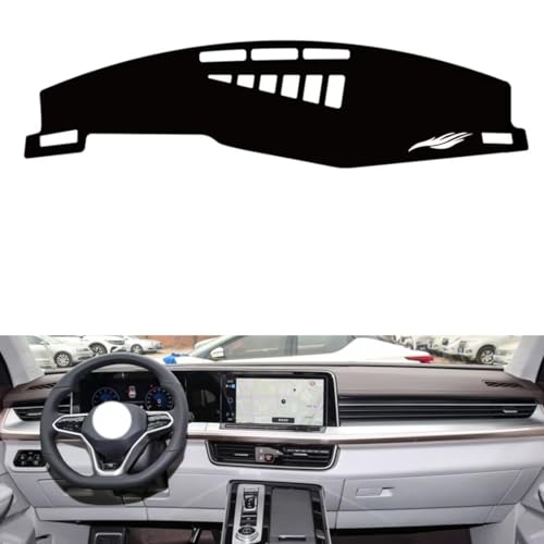 generic leather dash board cover mat Compatible with VW TAVENDOR （NO HUD） 2023-2024 ，dashboard cover(Black)