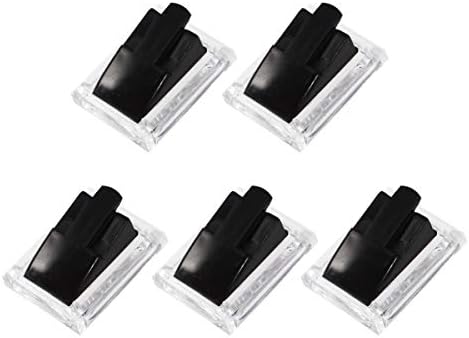 SUPVOX 5pcs Acrylic Jewelry Ring Display Stand Fingers Ring Display Holder Showcase (Black)