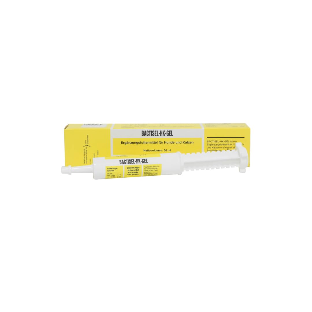Bactisel-HK-Gel | Żel dla psów i kotów | 30 ml | z Enterococcus faecium | Selectavet | Karma uzupełniająca | Do stabilizacji mikroflory jelitowej w przypadku niedoskonałości | Z witaminą A i K3