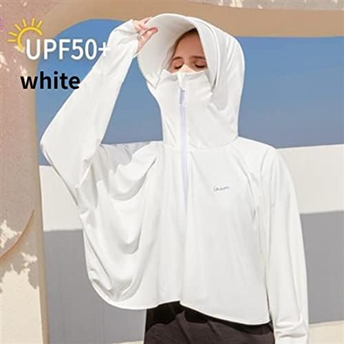 Giacca Protezione Solare UPF 50+ Donna Con Cappuccio - Leggera Per Escursioni, Taglia XXL - 4