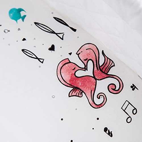 Jumpoff Jo - Fitted Bassinet Sheet, Soft Cotton Flexible Fit Sheet For Oval, Rectangle, And Hourglass Standard Sized Mattresses, 16 In. X 32 In. - Moonlight Mermaid #TOP4