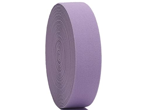 Jesep 1 1/2 Inch 10 Yards Knit Elastic Band Lavender Double-Side Twill Woven Elastic Heavy Stretch Elastic Spool For Sewing Pants Waistband, Wigs, Skirts, Craft Diy Projects (Lavender) #TOP6