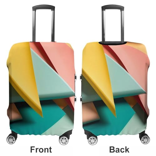 Travel Luggage Cover Protectors Elastic Anti-scratch Suitcase Cover Washable Luggage Sleeve Pastel Color Paper Suitcase Cover Protector Fit 18-32 Inch Suitcases Travel Accessories L3