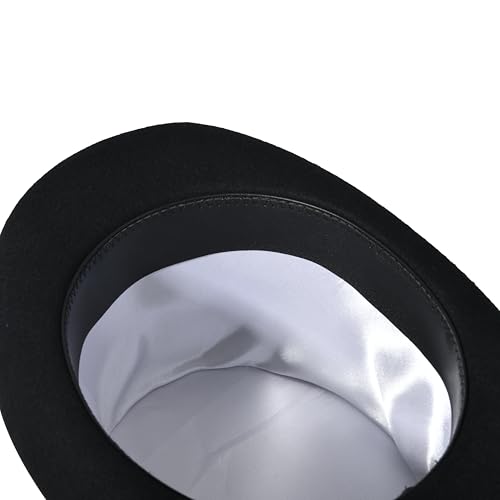 Image of Wool Top Hat for Men Women Topper Hat Mens Tall Tophat Christmas Costume
