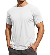 TACVASEN Mens Workout Quick Dry Fit T-Shirts Athletic Running Short Sleeve Shirts Gym Rash Guard ...
