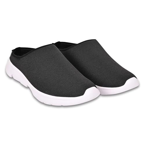 SKITTER Men's Lightweight Sports Shoes Mesh Material Black Color Footwear (GN-130)
