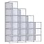SONGMICS Schoenendozen, kunststof schoenenorganizer, met deur, transparant, set van 18, stapelbaar, eenvoudige montage, 33,2 x 23 x 14,5 cm, voor schoenen tot maat 43, transparant-inktzwart LSP318B01