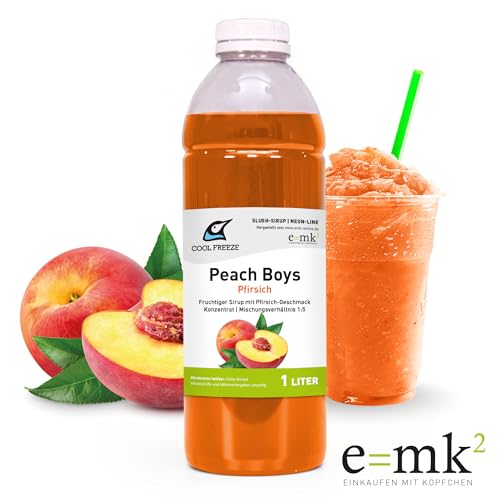 Slush-Sirup Eis 6×1 L Neon-Line Deluxe Set Party | Lazy Frog (Waldmeister), Alien Slush (Blaubeere), Black Pearl (Cola mild), Cherry Lady (Sauerkirsche), Peach Boys (Pfirsich), Melburn (Galiamelone) – Bild 7