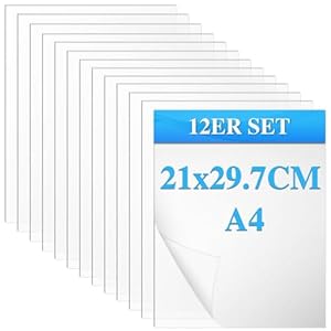 PLAPOT 12 Stück A4 Acryl Plexiglasplatten