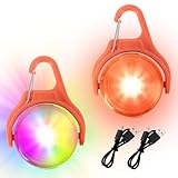 NICEWAT 2 Stück LED Blinklicht Schulranzen, USB Aufladbar Sicherheitslicht mit 4 Modi, IP69 Wasserdicht Schulranzen Kinder Lichter, Sicherheitslicht Anhänger für Haustier Rucksack Wandern Joggen